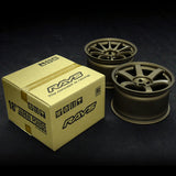 VOLK RACING 1/4 scale model aluminum bronze wheels with Rays packaging