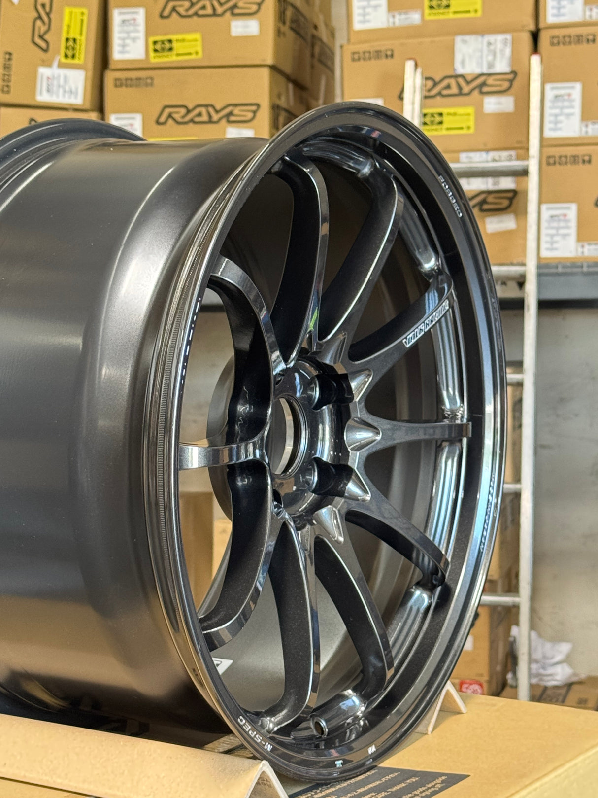 Volk Racing CE28N-Plus M-Spec 19x10.0 5x120 / Offset +38 (Face 3) / Diamond Dark Gunmetal (MM) (Set of 4) *LMTLS Spec*