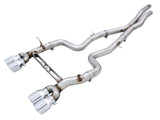 AWE Tuning BMW F8X M3/M4 Track Edition Catback Exhaust with chrome silver tips