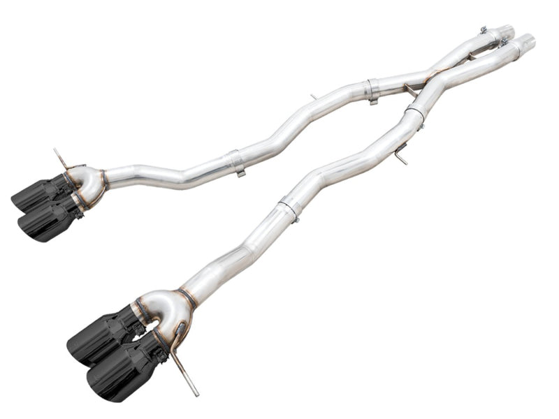 AWE Track Edition catback exhaust with diamond black tips for BMW G8X M3 and M4 models