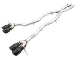 AWE Track Edition catback exhaust with diamond black tips for BMW G8X M3 and M4 models
