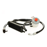 Hybrid Racing K-Swap power steering conversion kit for K series motors in Civics and Integras with pump, lines, cooler, and reservoir components