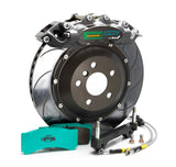 Project Mu x Alcon Racing Brakes forged caliper kit with 6-piston Alcon CAR97 calipers and Project Mu SCR-PRO floating rotors for 2017+ Honda Civic Type R FK8/FL5