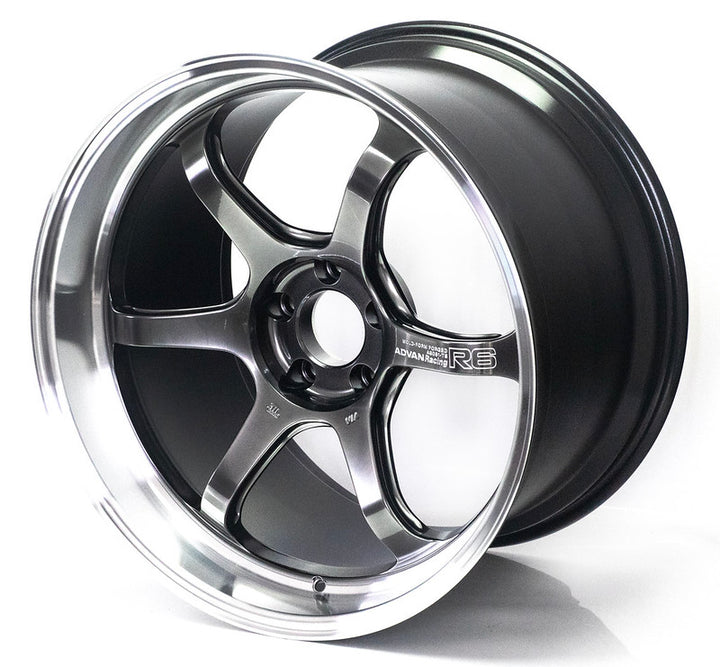 Advan Racing R6 Wheel - 18x10.5 5x112 / Offset +32 / Machining & Hyper Platinum Black *Set of 4*