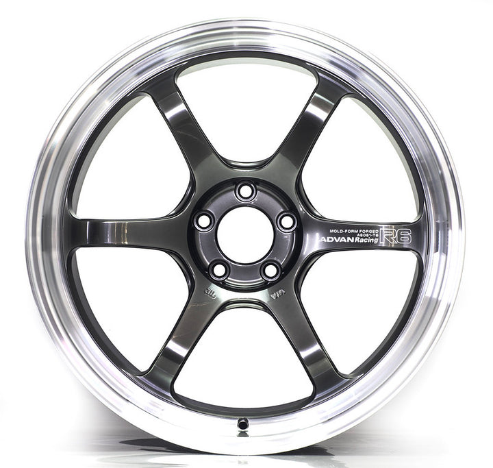Advan Racing R6 Wheel - 18x10.5 5x112 / Offset +32 / Machining & Hyper Platinum Black *Set of 4*