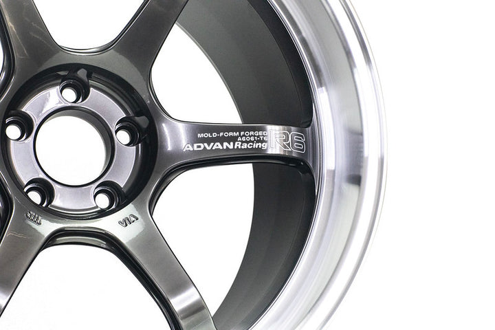 Advan Racing R6 Wheel - 18x10.5 5x112 / Offset +32 / Machining & Hyper Platinum Black *Set of 4*