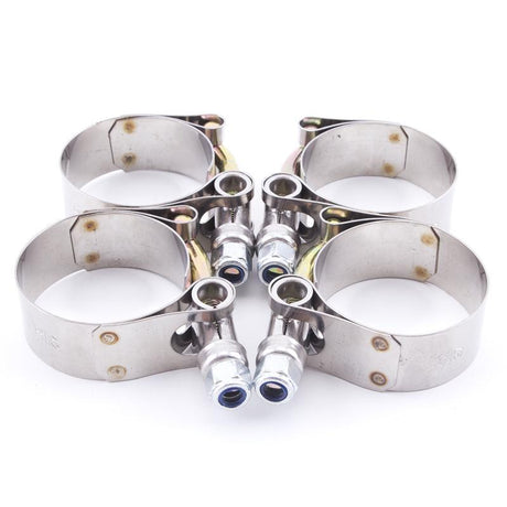 Hybrid Racing T-bolt Radiator Hose Clamp Kit 38-42mm set of 4 for silicone radiator hoses