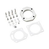 Hybrid Racing ZDX Throttle Body Adapter kit with gaskets, bolts, and vacuum fitting for 2006-15 Civic Si engine upgrade