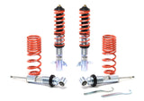 H&R 15-21 Subaru STi RSS Coil Over suspension set with red springs and adjustable shocks for improved handling and cornering