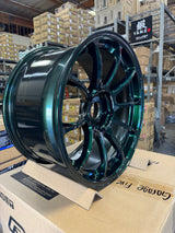 Volk Racing ZE40 M-SPEC 18x10.0 5x120 / Offset: +40 (Face 3) / Racing Green (IG) (Set of 4) *LMTLS Spec*