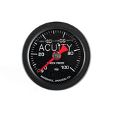 ACUiTY 100 PSI Fuel Pressure Gauge in Satin Black Finish