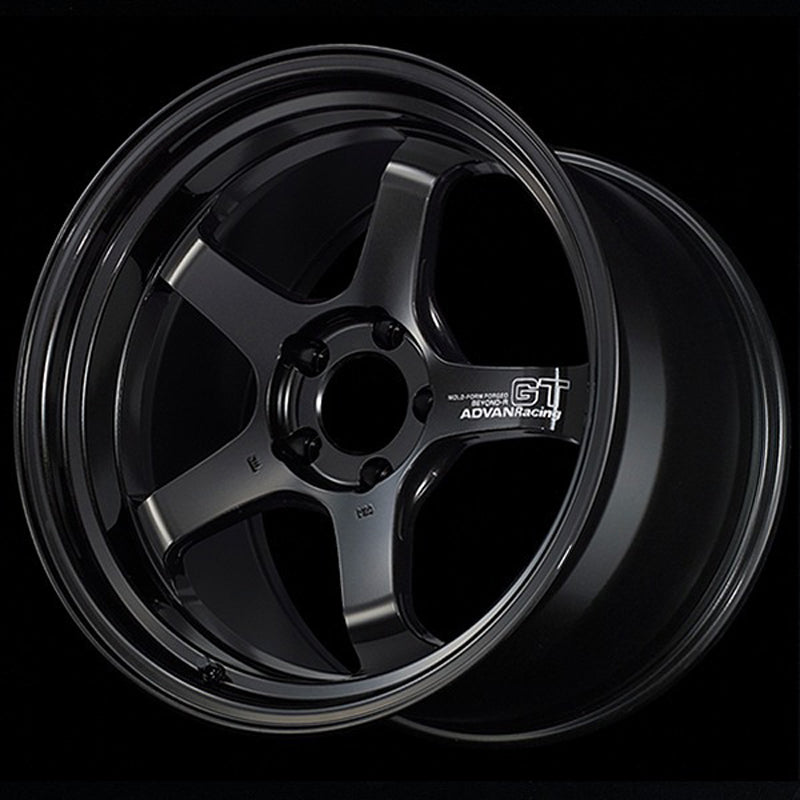 Set of four Advan GT Beyond-R 18x9.5 5x120 Racing Titanium Black concave wheels