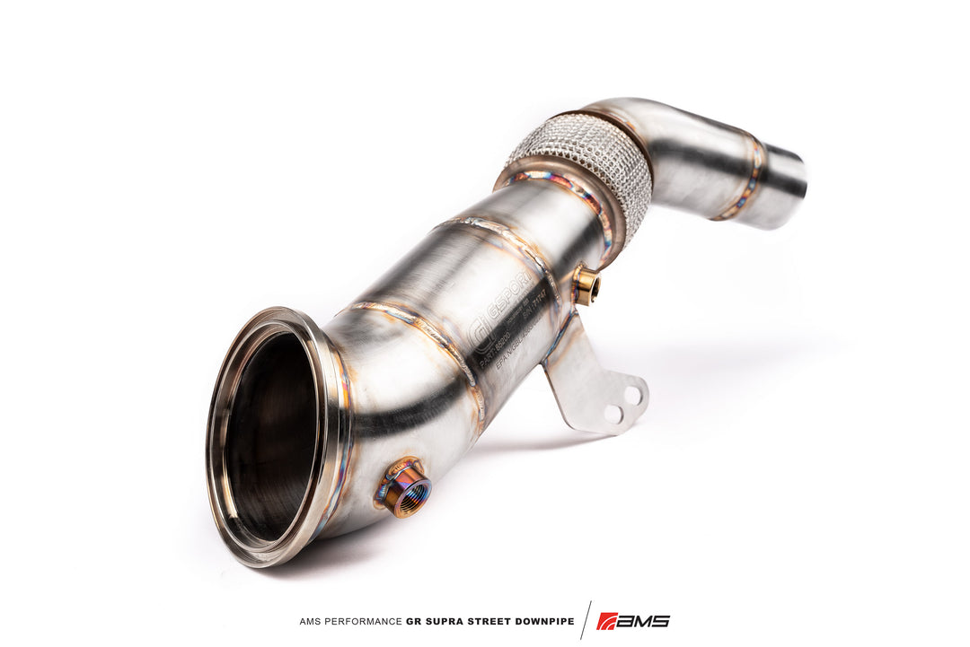 AMS Performance Street Downpipe w/ GESI Catalytic Converter for 2020+ Toyota GR Supra A90