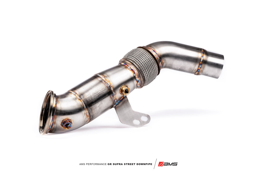 AMS Performance Street Downpipe w/ GESI Catalytic Converter for 2020+ Toyota GR Supra A90