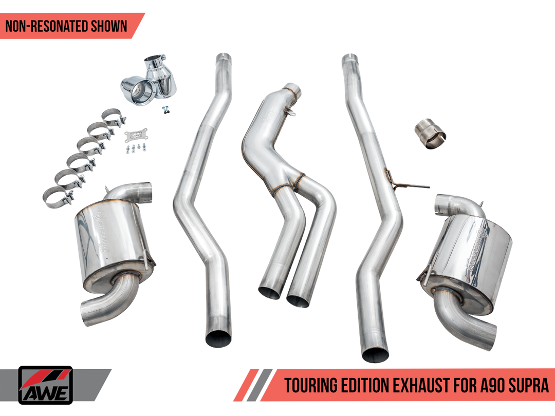 AWE Non-Resonated Touring Edition Exhaust for Toyota GR Supra A90