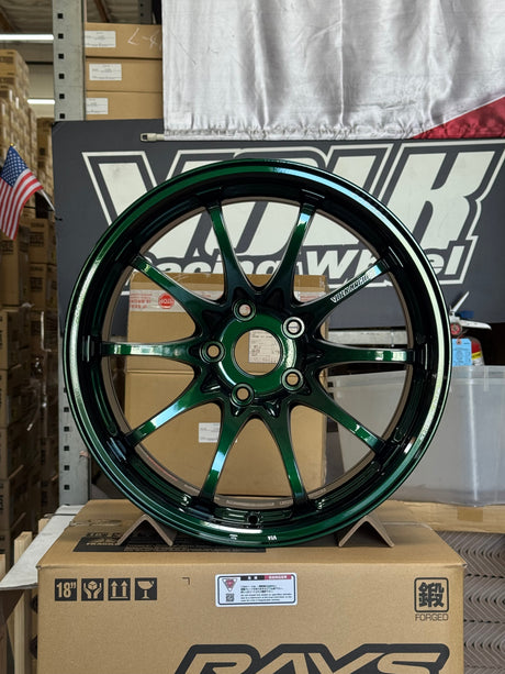 Volk Racing CE28N-plus Racing Green 18x10 5x120 wheel set of 4