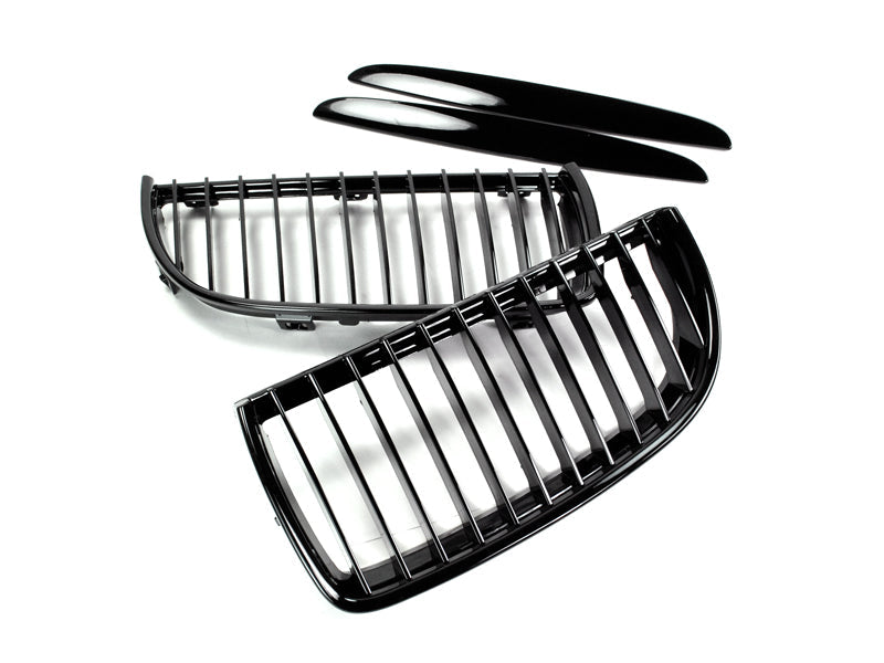 AutoTecknic Glazing Black Front Grille Set - BMW E90 Sedan | E91 Wagon | 3-Series