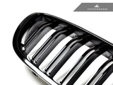 AutoTecknic Dual-Slat Glazing Black Front Grille Set - BMW F10 5-Series | M5