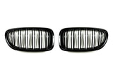 AutoTecknic Dual-Slat Glazing Black Front Grille Set - BMW F10 5-Series | M5