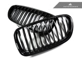 AutoTecknic Glazing Black Front Grille Set - BMW F10 Sedan | F11 Wagon | 5-Series