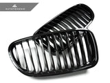 AutoTecknic Glazing Black Front Grille Set - BMW F10 Sedan | F11 Wagon | 5-Series