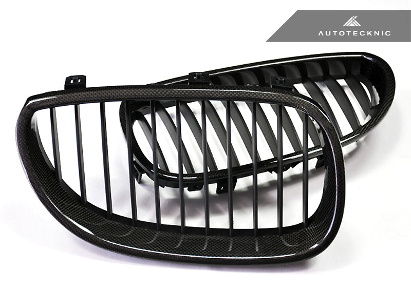 AutoTecknic Carbon Fiber Front Grille Set - BMW E60 Sedan | E61 Wagon | 5-Series Including M5