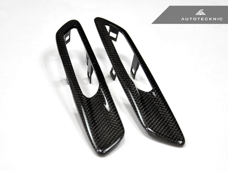 AutoTecknic Replacement Carbon Fiber Fender Light Trims - BMW F10 Sedan | F11 Wagon | 5-Series