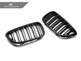 AutoTecknic Dual-Slats Carbon Fiber Front Grille Set - BMW F87 M2 | F22 2-Series