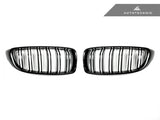 AutoTecknic Dual-Slat Glazing Black Front Grille Set - F32/ F36 4-Series | F80 M3 | F82 M4