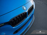 AutoTecknic Dual-Slat Glazing Black Front Grille Set - F30 3-Series