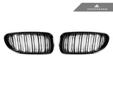 AutoTecknic Dual-Slat Glazing Black Front Grille Set - BMW F06 Gran Coupe | F12 Coupe | F13 Cabrio | 6-Series & M6