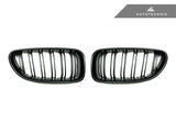 AutoTecknic Dual-Slats Stealth Black Front Grille Set - BMW F06 Gran Coupe | F12 Coupe | F13 Cabrio | 6-Series & M6