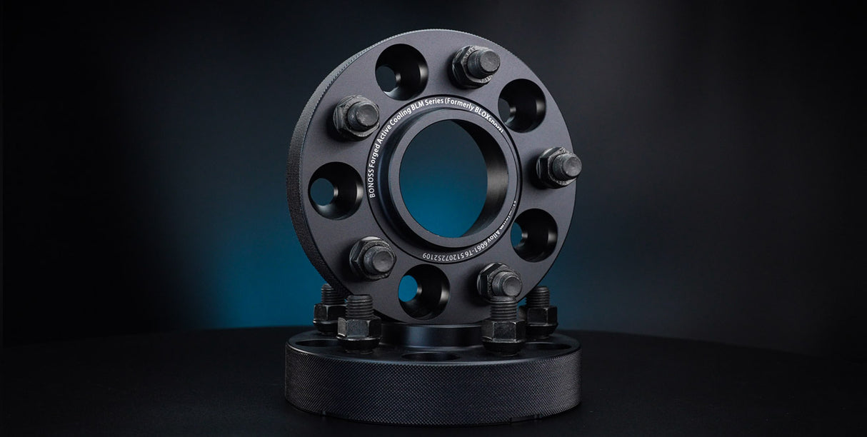 BONOSS Forged Active Cooling Hubcentric Wheel Spacers PCD5x120 CB64.1 AL7075-T6 for Honda Civic Type R FK2/ FK8/ FL5