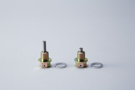 Spoon Sports magnetic drain bolt set for Honda Civic Type R capturing metal shavings in engine and transmission oil