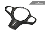 AutoTecknic Carbon Alcantara Steering Wheel Trim - BMW F95 X5M | F96 X6M