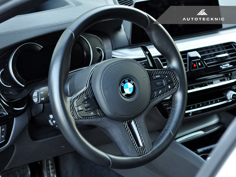 AutoTecknic Carbon Alcantara Steering Wheel Trim - BMW G01 X3 | G02 X4