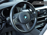 AutoTecknic Carbon Alcantara Steering Wheel Trim - BMW G01 X3 | G02 X4