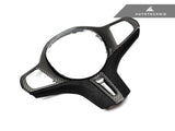 AutoTecknic Carbon Alcantara Steering Wheel Trim - BMW F95 X5M | F96 X6M
