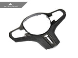 AutoTecknic Carbon Alcantara Steering Wheel Trim - BMW G01 X3 | G02 X4