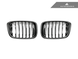 AutoTecknic Replacement Carbon Fiber Front Grille Set - BMW G01 X3 | G02 X4 Pre-LCI