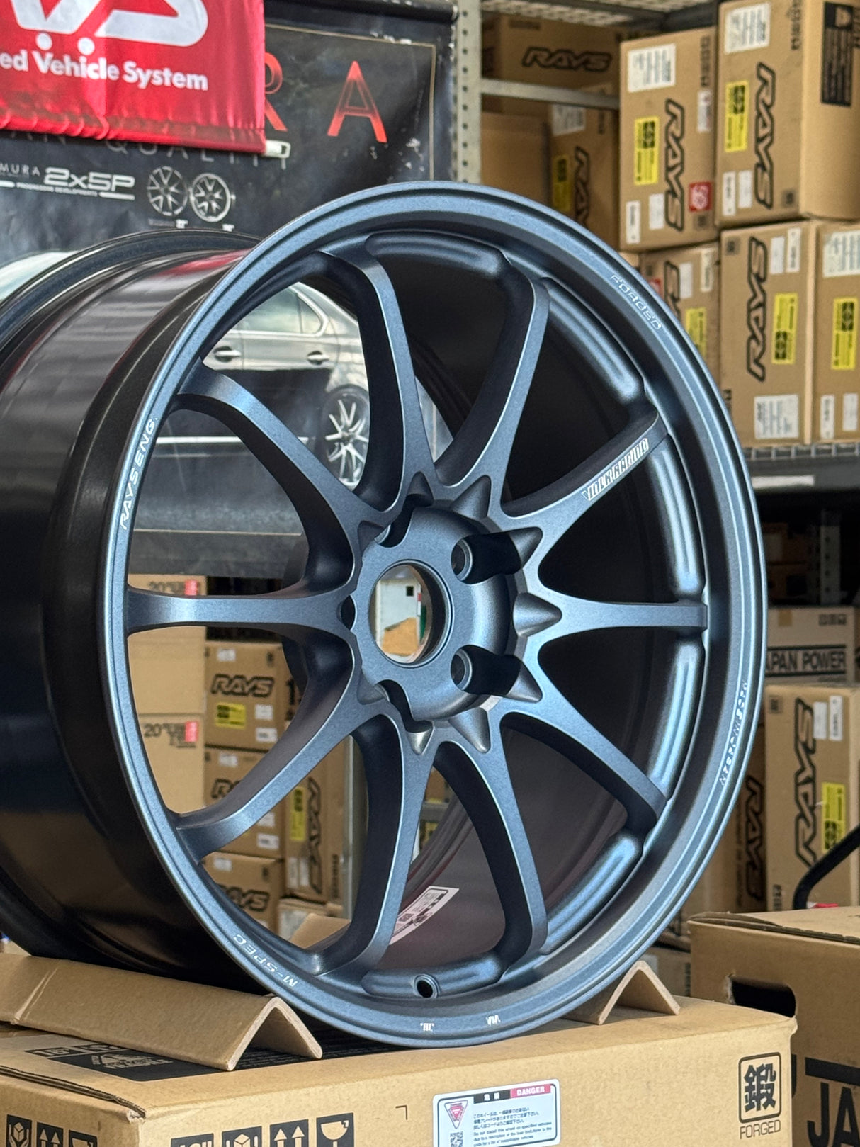 Volk Racing CE28N-Plus M-Spec 19x9.5 5x120 / Offset +45 (Face 2) / Blast Gunmetal (BW) (Set of 4)