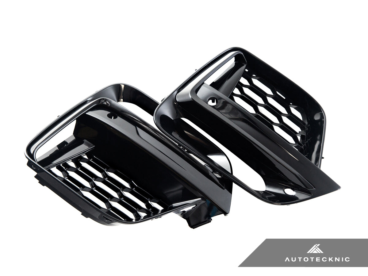 AutoTecknic Gloss Black Lower Grille Trim Set - BMW G01 X3 | G02 X4 M40I Pre-LCI