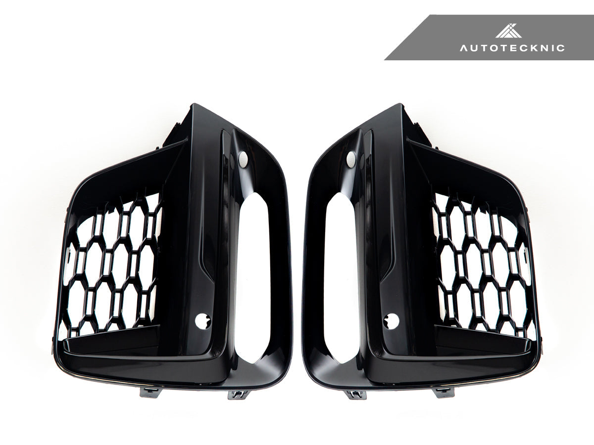 AutoTecknic Gloss Black Lower Grille Trim Set - BMW G01 X3 | G02 X4 M40I Pre-LCI