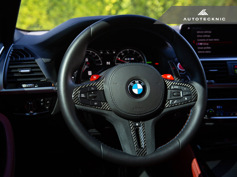 AutoTecknic Carbon Alcantara Steering Wheel Trim - BMW G11/ G12 7-Series