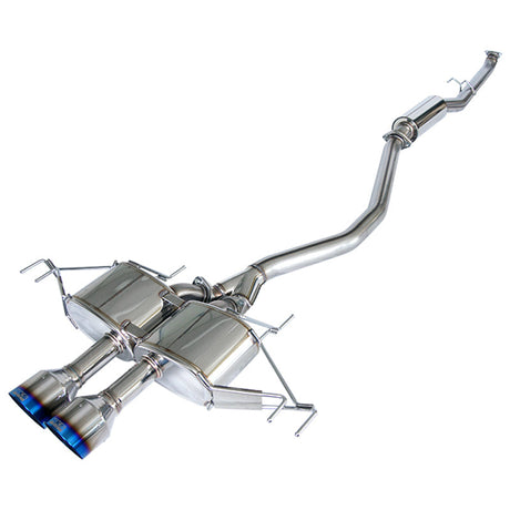 HKS LEGAMAX Sports FL5 K20C TYPE-R stainless steel exhaust system with dual blue titanium tips
