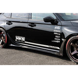 HKS Type S Side Skirt ABS Plastic and CFRP for 2023+ Honda Civic Type R FL5 with racing design and improved stability