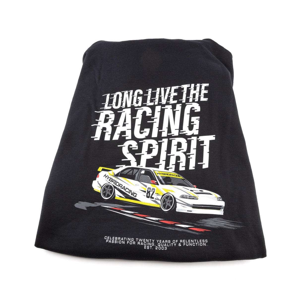 Hybrid Racing 20th Anniversary Hoodie celebrating 20 years of Honda racing passion and quality products