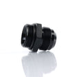 Hybrid Racing -16AN to -16ORB black anodized billet aluminum straight fitting for K-Series thermostat housing connection
