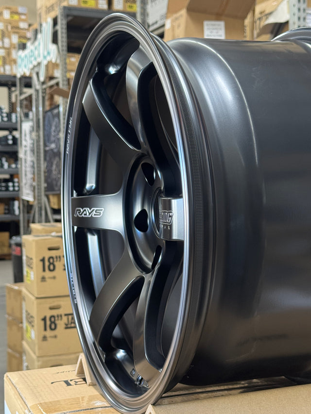Volk Racing TE37 SAGA S Plus (Black Shadow LTD) 18x10.0 5x120 / Offset +40 (Face 4) / Matte Translucent Black (PH) (Set of 4)
