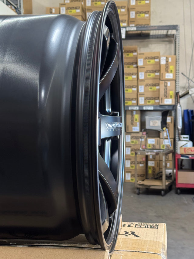 Volk Racing TE37 SAGA S Plus (Black Shadow LTD) 18x10.0 5x120 / Offset +40 (Face 4) / Matte Translucent Black (PH) (Set of 4)